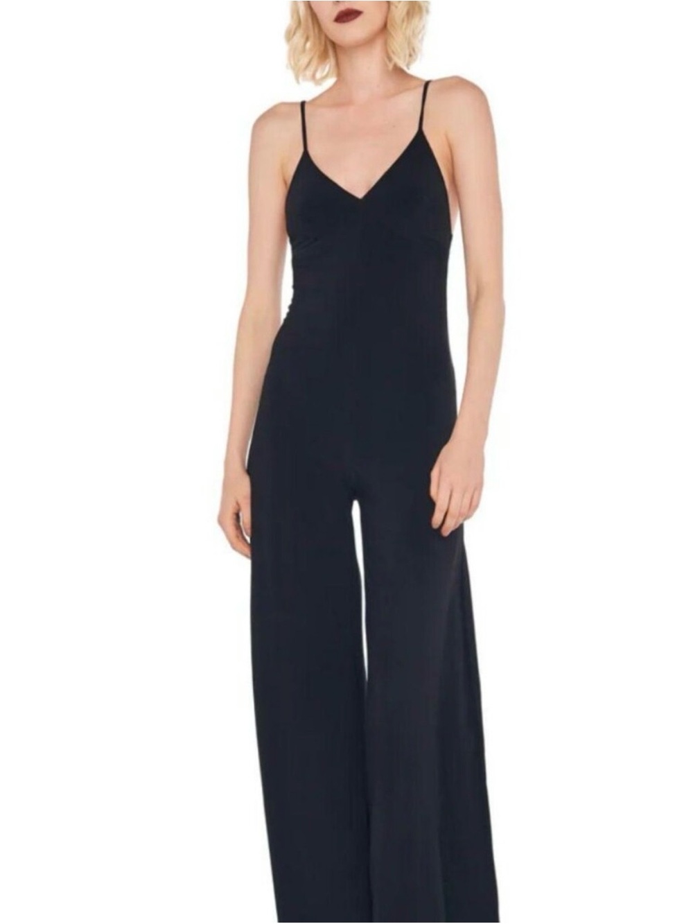 Norma Kamali Sleek Black Jumpsuit XS